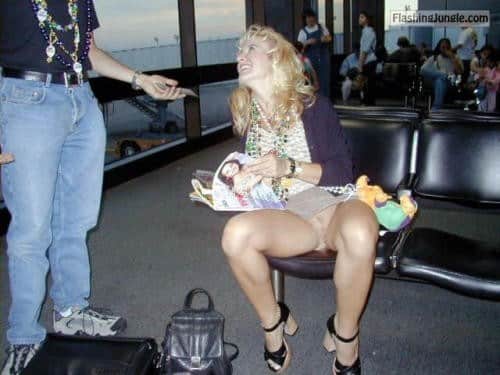 Upskirt at airports