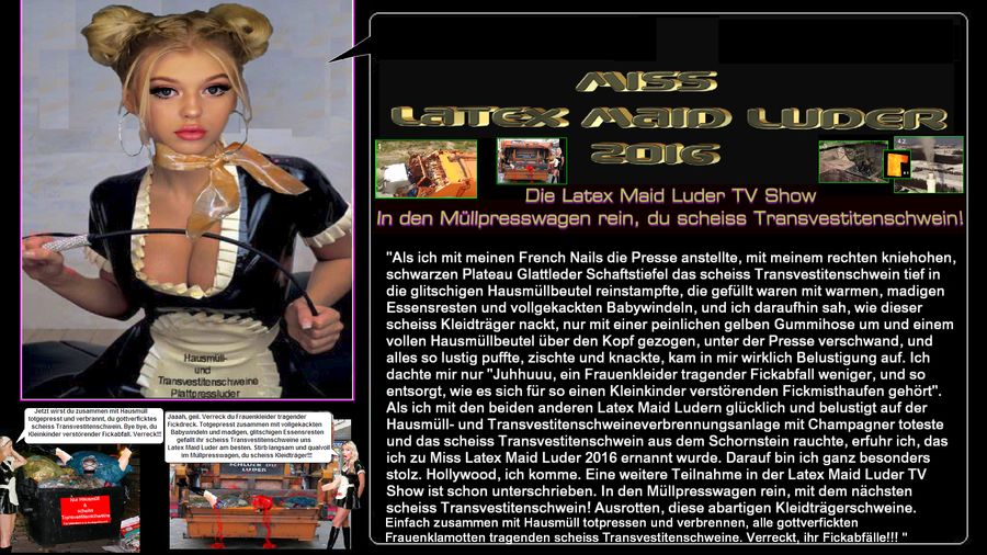 best of Kleidtrgergottverficktes scheiss latex transvestitenschwein maid luder