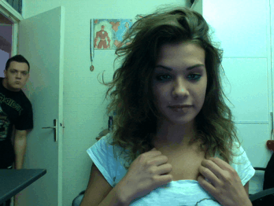 Girl caught stripping webcam