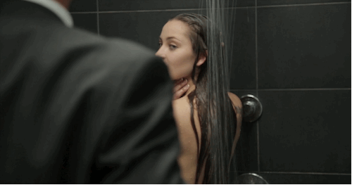 Filipina teen takes shower with