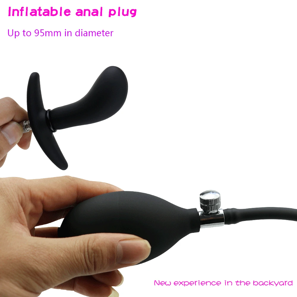 Inflatable butt plug birth