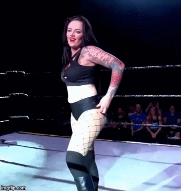 The T. reccomend chick leather outfit wrestling