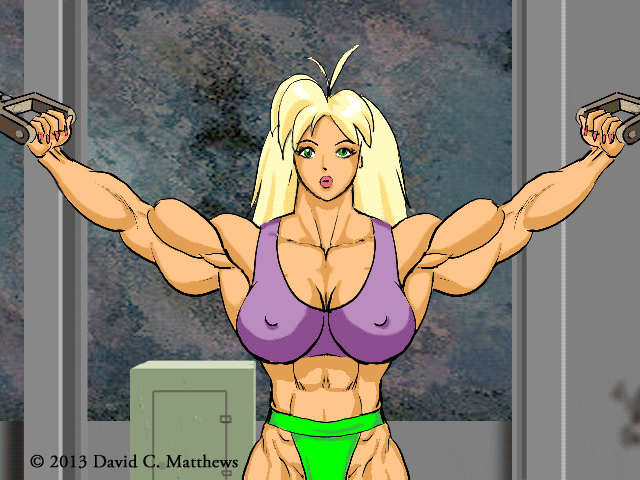 Muscle girl quads