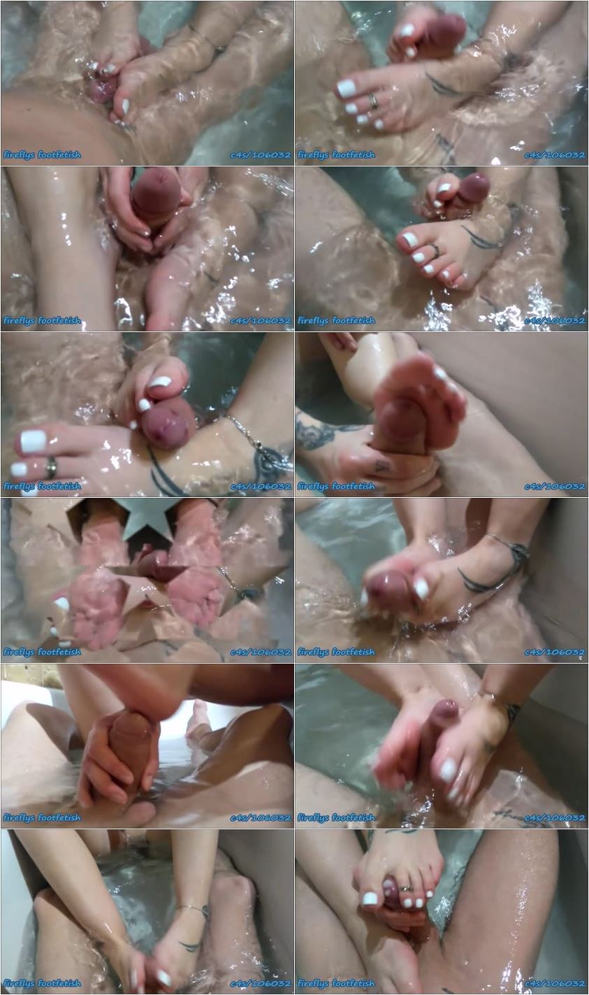 Fireflys bathtube footjob