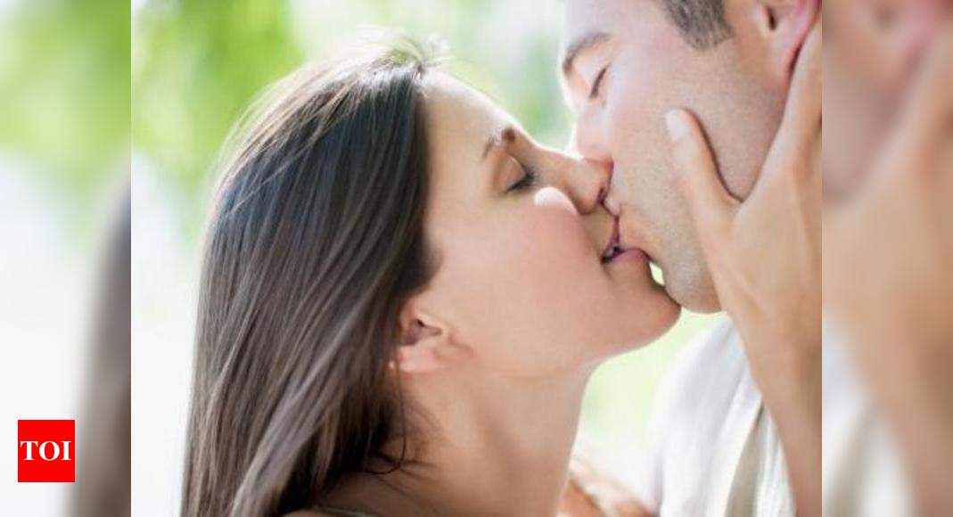 Kissing soft sweet teens share erotic kisses